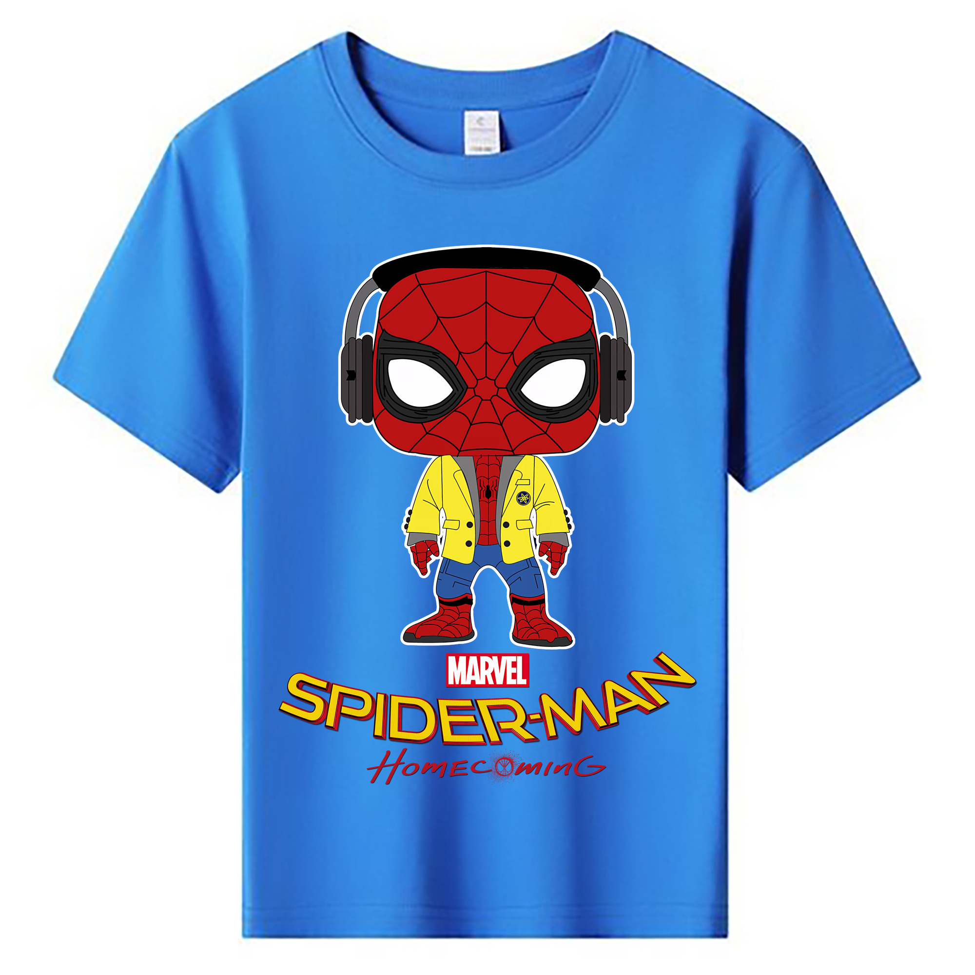 Spider Man スパイダーマン 綿100％キッズTシャツ（フロントプリント）